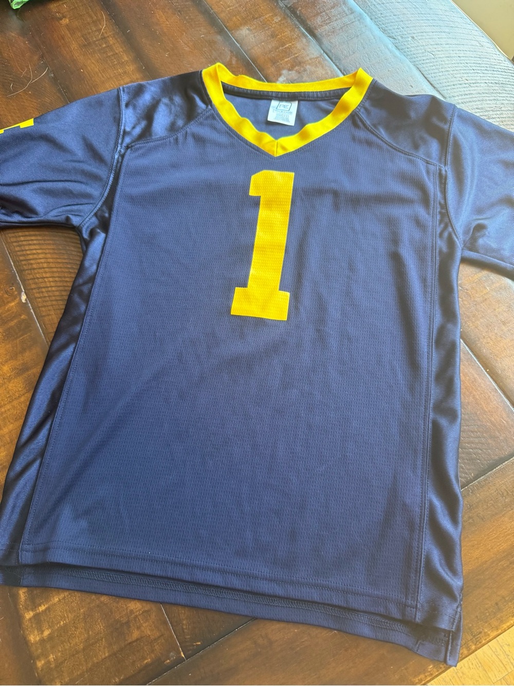 Youth Navy and Yellow university of Michigan jersey 8-10